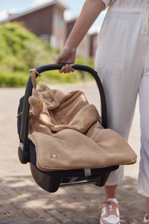 Voetenzak voor Autstoel Kinderwagen Basic Knit - Biscuit