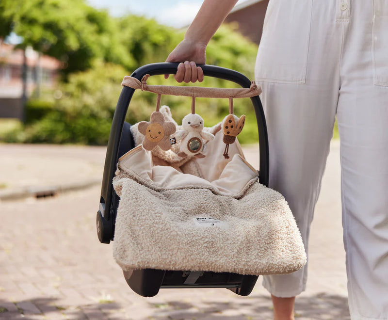 Voetenzak voor Autstoel Kinderwagen Boucle - Naturel